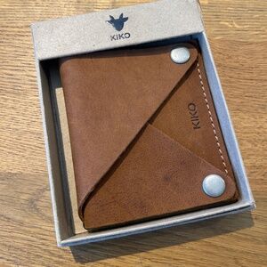 Kiko Leather Wing Fold Card Case Wallet